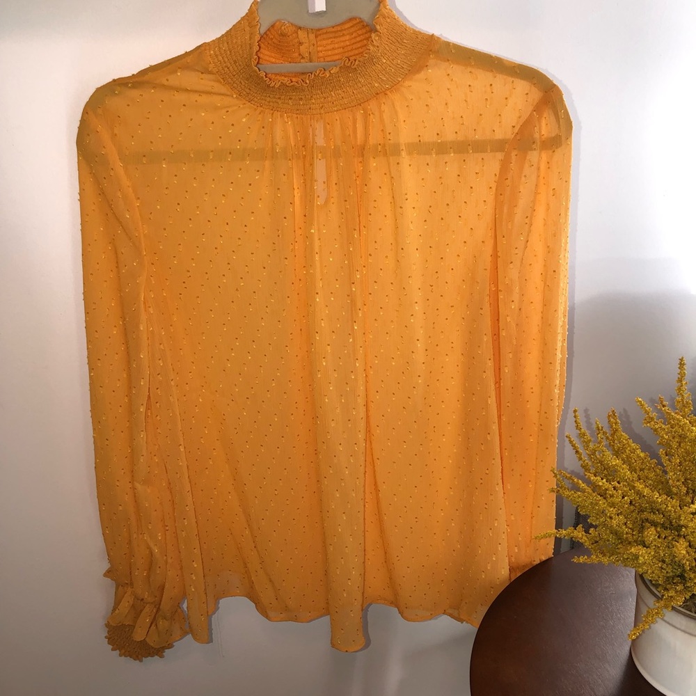 English Factory Marigold sheer blouse - Picture 2 of 3